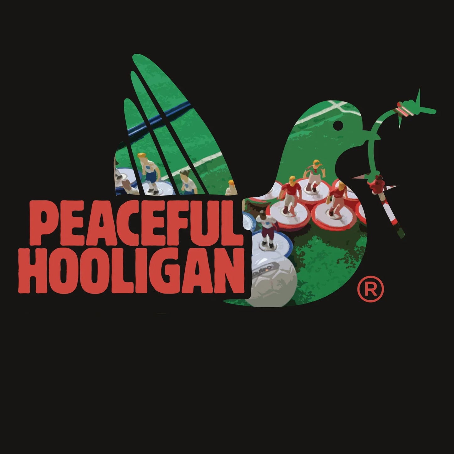 Peaceful Hooligan - Football Dove crna majica